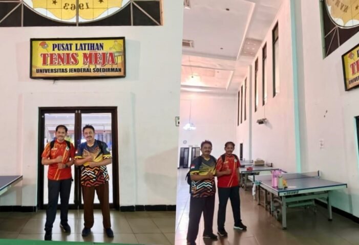 Bimo PTMSI Jateng yang berkenan menyambangi & membersamai latihan pingpong di tempat latihan PTMSI kab banyumas bersama ketua harian, Jumadi