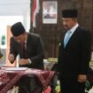 Bupati Anom Widiyantoro saat Serah Terima Jabatan (Sertijab) Bupati Pemalang dan Rapat Paripurna DPRD