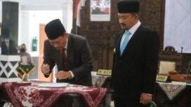 Bupati Anom Widiyantoro saat Serah Terima Jabatan (Sertijab) Bupati Pemalang dan Rapat Paripurna DPRD
