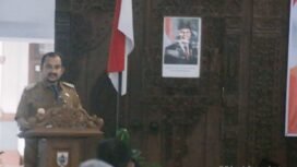 Bupati Pemalang Anom Widiyantoro saat membuka Musrenbang Rencana Kerja Pemerintah Daerah Kabupaten Pemalang Tahun 2025 di Pendopo setempat, pada Selasa (25/3/2025) kemarin.