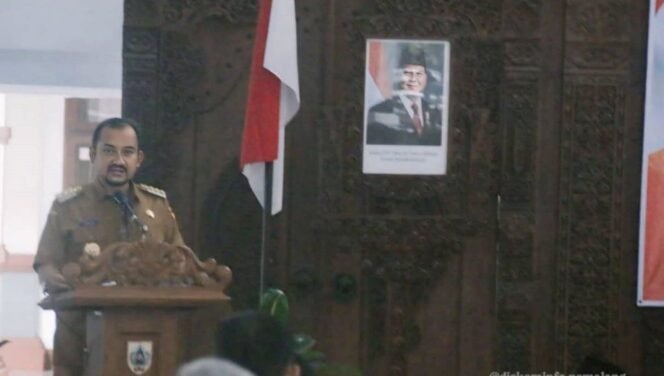
					Bupati Pemalang Anom Widiyantoro saat membuka Musrenbang Rencana Kerja Pemerintah Daerah Kabupaten Pemalang Tahun 2025 di Pendopo setempat, pada Selasa (25/3/2025) kemarin.