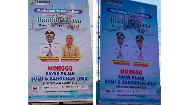 Setelah Ramai Diperbincangkan di Media Sosial, Kini Gambar di Baliho Ketua TP PKK Pemalang Diganti