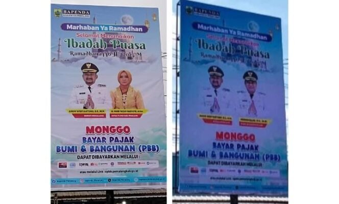 
					Setelah Ramai Diperbincangkan di Media Sosial, Kini Gambar di Baliho Ketua TP PKK Pemalang Diganti