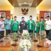 Wagub Taj Yasin, ketika menerima Shidqon Prabowo, Ketua terpilih Pimpinan Wilayah (PW) Ansor Jawa Tengah periode 2025-2029 di kantornya, Selasa 18 Maret 2025