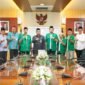 Wagub Taj Yasin, ketika menerima Shidqon Prabowo, Ketua terpilih Pimpinan Wilayah (PW) Ansor Jawa Tengah periode 2025-2029 di kantornya, Selasa 18 Maret 2025