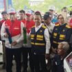 Menteri Energi dan Sumber Daya Mineral (ESDM), Bahlil Lahadalia saat pengecekan kesiapan menghadapi mudik lebaran di SPBU Rest Area 379A di ruas tol Batang - Semarang, pada Kamis (20/3)