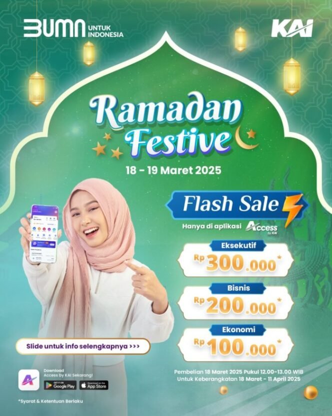 
					Jangan Lewatkan Tiga Hari Lagi, KAI Promo Spesial Ramadan Festive: Diskon hingga 20% dan Flash Sale Tiket Super Murah
