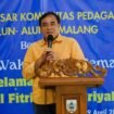 Wakil Bupati Pemalang Nurkholes dalam acara Halal Bi Halal pedagang komunitas Car Freeday (CFD) Alun -alun Pemalang di Comal Baru Waterpark, Sabtu (19/4/2025)