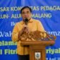 Wakil Bupati Pemalang Nurkholes dalam acara Halal Bi Halal pedagang komunitas Car Freeday (CFD) Alun -alun Pemalang di Comal Baru Waterpark, Sabtu (19/4/2025)
