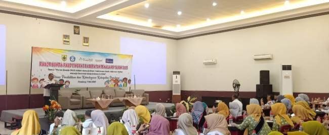 Rapat Koordinasi Pendidikan Anak Usia Dini (PAUD) di Tingkat Kabupaten Pemalang di Hotel Winner, pada Rabu 7 Mei 2025.