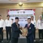 Ketua Pengkab TI kabupaten Pemalang, Fahmidh Dhuha salam komando bersama Sekum Pengprov TI Jateng, Brigjen Zainul Bahar