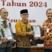Serah terima Laporan Hasil Pemeriksaan (LHP) atas Laporan Keuangan Pemerintah Daerah (LKPD) Tahun 2024 dihadiri Bupati Pemalang Anom Widiyantoro di Ruang Auditorium Lantai 3 BPK Perwakilan Provinsi Jawa Tengah, pada Kamis (5/6/2025).