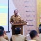 Bupati Anom Widiyantoro menggelar Rapat Koordinasi Penyelenggaraan Pemerintahan Daerah Kabupaten Pemalang Bulan Juni Tahun 2025 di Gedung Sasana Bhakti Praja, Selasa (10/6/2025).