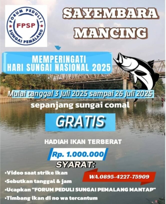 
					FPSP Bakal Adakan Sayembara Mancing dalam Peringati Hari Sungai Nasional 2025
