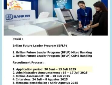 BRI Buka Lowongan kerja Brilian Future Leader Program (BFLP) (IG:@rekrutmedan1)