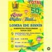 INFO LOMBA! Dinporapar Kabupaten Pekalongan Gelar Lomba Ide Bisnis Total Hadiah Rp50 Juta, Cek Syaratnya. (IG @dinporaparkabpengalongan)