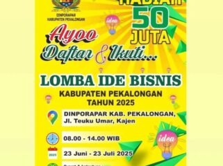 INFO LOMBA! Dinporapar Kabupaten Pekalongan Gelar Lomba Ide Bisnis Total Hadiah Rp50 Juta, Cek Syaratnya. (IG @dinporaparkabpengalongan)
