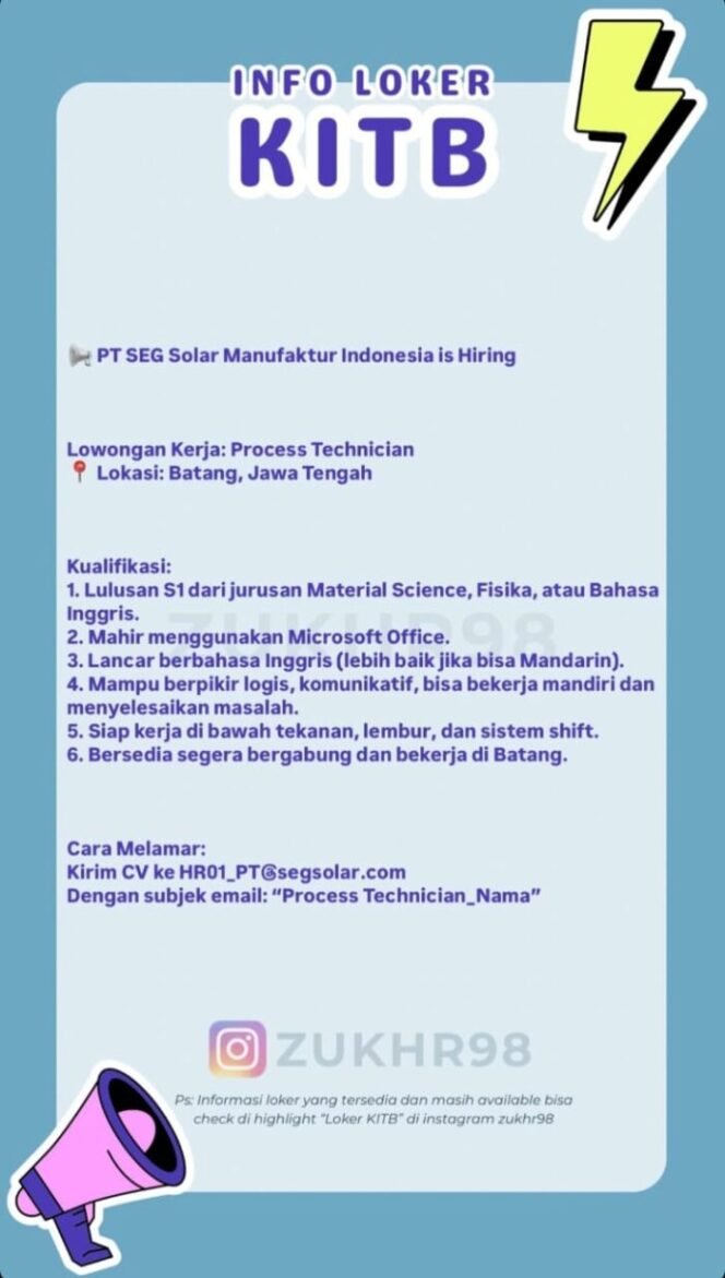 
					PT SEG Solar Manufaktur (IG: @Zukhr98)Indonesia 