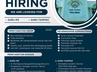 Al-Irsyad Pekalongan Buka Lowongan (IG: @loker.pekalongan)