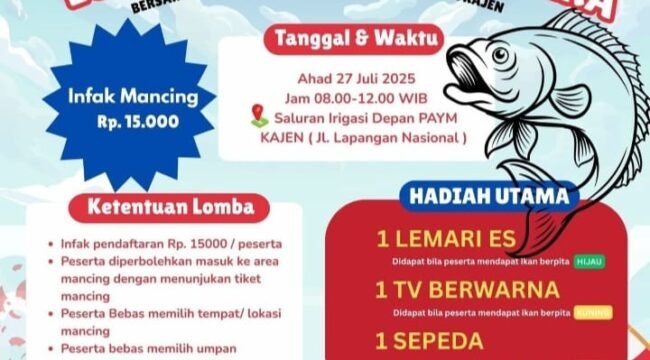Lomba Mancing Gembira Berhadiah Lemari Es dan Beasiswa Rp 2 Juta (Sumber: @beritapekalongan1)