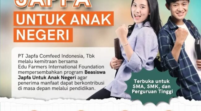 JAPFA Buka Program Beasiswa (IG: @info_beasiswa)
