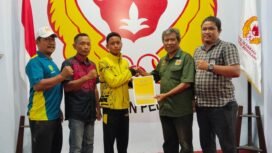 KONI Kabupaten Pemalang sedang memberi motivasi kepada Imam Ibnu Sholeh