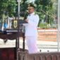 Bupati Pemalang Anom Widiyantoro saat menjadi Inspektur Upacara Peringatan HUT ke- 80 Kemerdekaan RI dan Detik-detik Proklamasi Kemerdekaan Bangsa Indonesia di Alun-alun Pemalang, Minggu (17/8/2025)