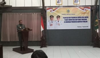 Bupati Pemalang Lantik 30 Pejabat Baru, Anom : Ya Ini Bagian Warming Up, Bisa Disiplin saat Bertugas