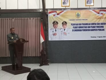 Bupati Pemalang Lantik 30 Pejabat Baru, Anom : Ya Ini Bagian Warming Up, Bisa Disiplin saat Bertugas