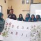 Hasil karya eco print hasil pelatihan yang diharapkan dapat menjadi pembuka kreatifitas dan pendorong ekonomi kreatif di kalangan perempuan Desa Keji, Kecamatan Ungaran Barat.