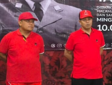 Ketua Dewan Pertimbangan DPC PDIP Pemalang, Agung Dewanto (kiri) dan ketua DPC PDIP Pemalang Dr H Junaedi, SH MM (kanan)