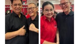 Slamet Efendi dan Murdoko (kiri) serta Slamet Efendi dan Agustina Wilujeng Pramestuti