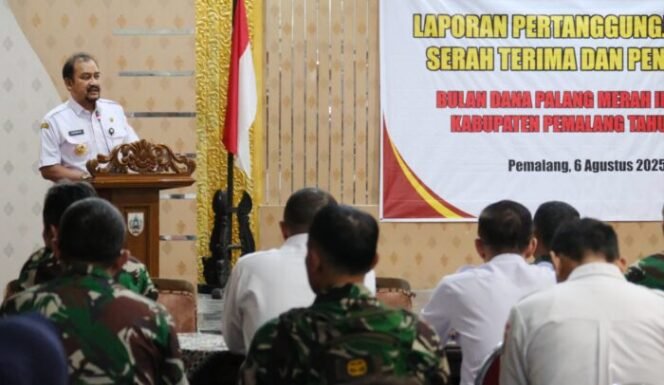 
					penutupan kegiatan Bulan Dana PMI di Gedung Sasana Bhakti Praja, Rabu (6/8/2025).