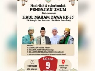 Flyer Pengajian Umum 'Haul' di Makam Dawa di Bungin Danasari Pemalang