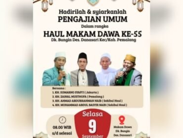 Flyer Pengajian Umum 'Haul' di Makam Dawa di Bungin Danasari Pemalang