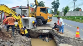 Pengerjaan Pemindahan Pipa Transmisi Utama Rampung @pdamtirtamulia)