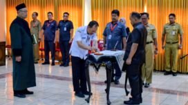 Bupati Pemalang Anom Widiyantoro secara resmi melantik Heriyanto