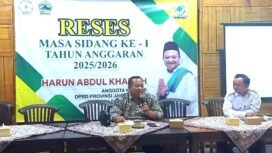 Anggota Komisi B DPRD Provinsi Jawa Tengah, Harun Abdul Khafizh dalam kegiatan Reses Masa Sidang I Tahun 2025–2026, yang digelar di salah satu rumah makan di Pemalang, pada Rabu (15/10/2025).