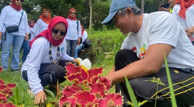 Gandeng PWI, TP PKK Pemalang Adakan Penanaman Pohon di kawasan Objek Wisata Bukit Tangkeban
