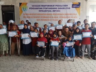 ayasan Masyarakat Peduli dan Pendamping Penyandang Disabilitas Intelektual (MP3DI) sukses mengadakan kegiatan Pelatihan Keterampilan Produktif Bagi Penyandang Disabilitas