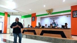 Anggota Komis B DPRD Jateng, Harun Abdul Khafizh dalam acara diskusi di Balai Perakitan dan Pengujian Lingkungan Pertanian kabupaten Pati, pada Rabu 19 November 2025.