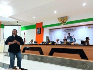 Anggota Komis B DPRD Jateng, Harun Abdul Khafizh dalam acara diskusi di Balai Perakitan dan Pengujian Lingkungan Pertanian kabupaten Pati, pada Rabu 19 November 2025.