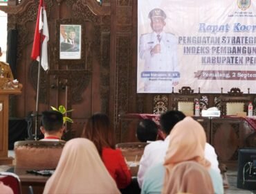 Bupati Pemalang Anom Widiyantoro saat membuka acara Rapat Koordinasi Penguatan Strategi Peningkatan IPM