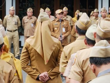 apel pagi bersama ASN Pemkab Pemalang di lingkungan Pendopo Kabupaten. Senin, (8/9/2025).