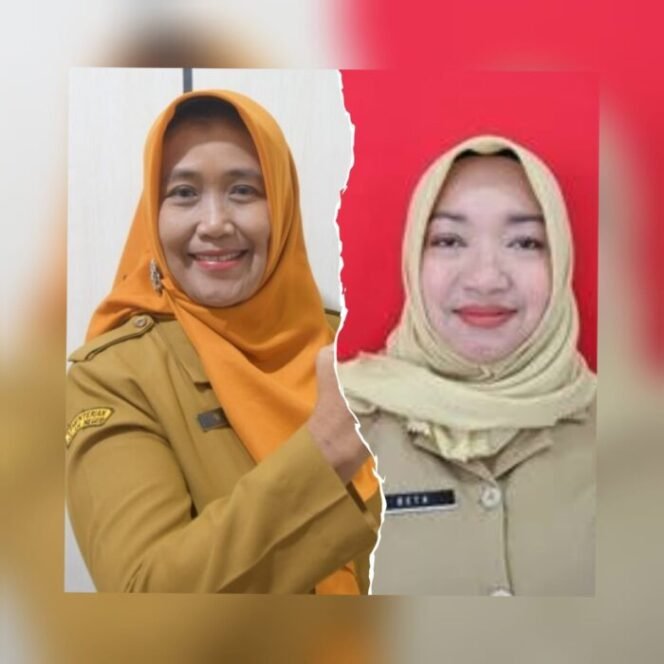 
					Foto Kolase: Wiji Mulyati, S.KM. sebagai Kepala Dinas Kesehatan (Kiri) dan Beta Hapsari, S.E. sebagai Sekretaris Dinas Kesehatan (kanan)