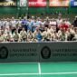 Foto bersama: Persatuan Bulutangkis (PB) Moga dan PB UNDIP dalam laga pertandingan persahabatan atau friendly macth yang digelar di Polytron Stadium UNDIP Semarang, pada Minggu 11 Januari 2026