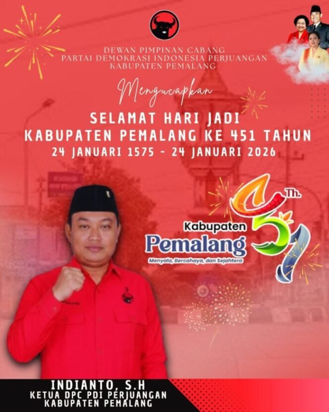 
					Ketua DPC PDI Perjuangan Kabupaten Pemalang, Indianto, SH