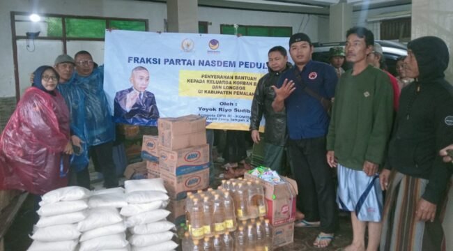 Anggota DPR RI Yoyok Riyo Sudibyo dari Fraksi Partai NasDem Salurkan Bantuan untuk Korban Banjir Bandang di Pulosari Pemalang