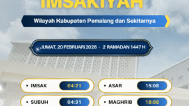 Jadwal Imsakiyah dan Buka Puasa 2 Ramadan 1447 Hijriah, Jumat 20 Februari 2026 di Pemalang dan Sekitarnya