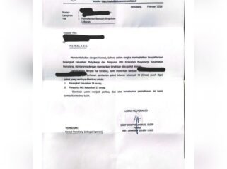 Tangkap Layar, Surat Berkop Kelurahan Mulyoharjo Pemalang Minta Bantuan Bingkisan Lebaran